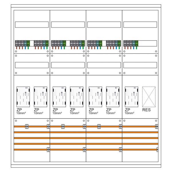 SCHIEGL eHZ Zählerschrank 7 Zähler, 1 Leer | 1100mm